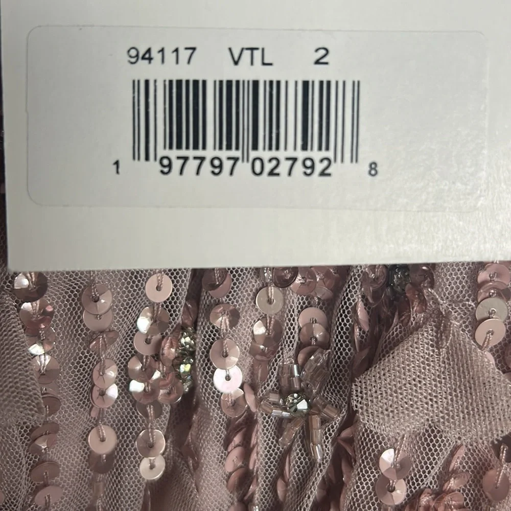 Mac Duggal Dusty Rose Beaded Midi Dress - Picture 6 of 7
